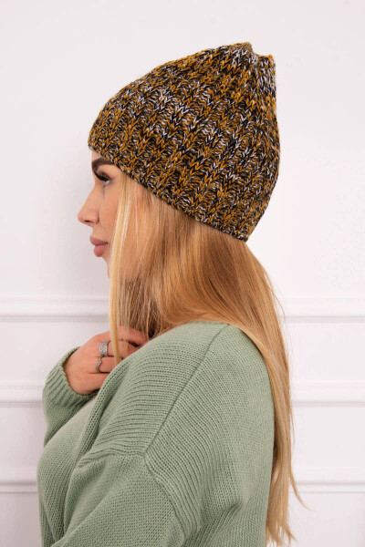 Veselá fleecová čepice K225 black+mustard UNI