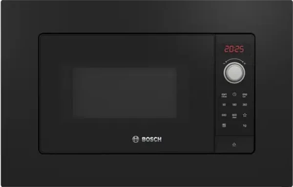 Bosch Serie 2 BFL623MB3 černá / Vestavná mikrovlnná trouba / 20 l / 800 W / 5 úrovní výkonu (BFL623MB3)