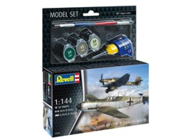 ModelSet letadlo 63770 - Messerschmitt Bf109E & Ju87B Stuka (1:144)