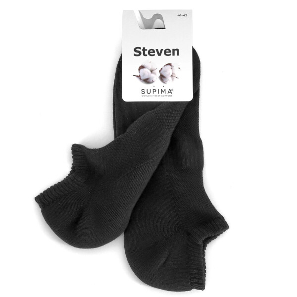 Pánské ponožky 157 Supima black - Steven černá 44/46