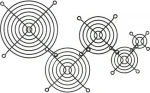 InLine Ochranná mřížka ventilátoru 60 mm černá / Mřížka na ventilátor / Hliník / 60x60 mm (33376X)