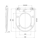 Mereo WC závěsné kapotované, RIMLESS, 490x370x360, keramické, vč. sedátka CSS113S VSD82S