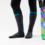 Dámské merino ponožky SMARTWOOL Intraknit Women's Ski Targeted Cushion O, Charcoal velikost: 42-45 (L)