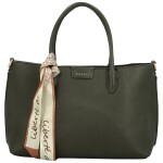 Elegantní dámská koženková kabelka do ruky MaxFly Marja, tmavě zelená