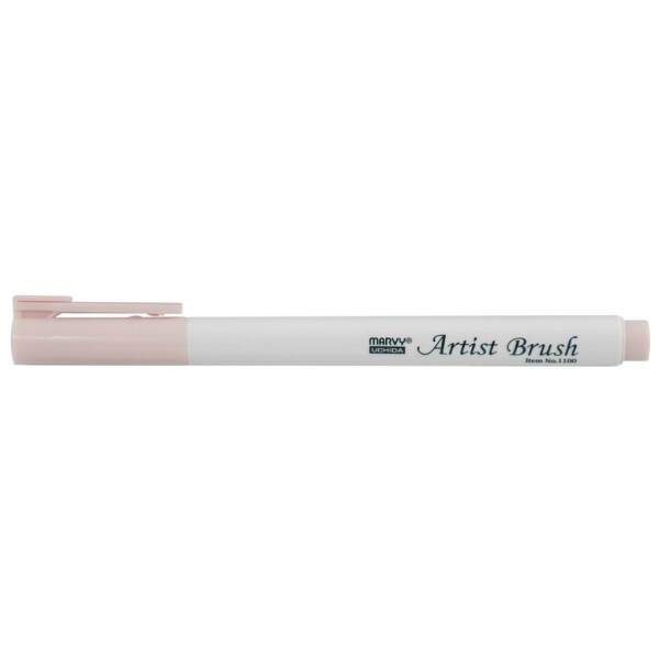 MARVY Artist Brush 1100-77 fix štětcový hrot – barvy vodní báze brush pen na papír lettering kaligrafie rozmývatelný mísitelný acid free netoxický