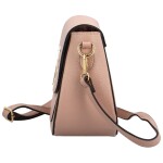 Módní dámská kožená crossbody Albina, starorůžová