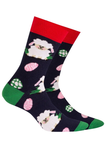 VELIKONOČNÍ VZOROVANÉ PONOŽKY U04.156 Námořnictvo 35/38