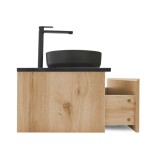 Koupelnová skříňka s umyvadlem a technickým kamenem SAT B-Way 79x30x45 cm dub BWAY80OAKTKUB BWAY80OAKTKUB