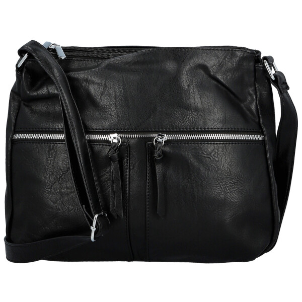 Módní dámská koženková crossbody kabelka Josefina, černá