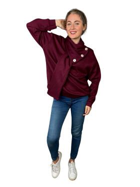 HOSH Dámská mikina Kora Velikost: UNI, Barva: Vínová