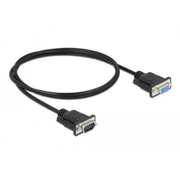 Delock RS-232 Sub-D9 samec/samice / Sériový kabel / úzké konektory / 1 m (86578)