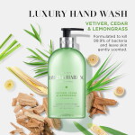 Baylis & Harding Antibakteriální mýdlo na ruce Vetiver/Cedr/Lemongrass 500 ml, zelená barva, plast