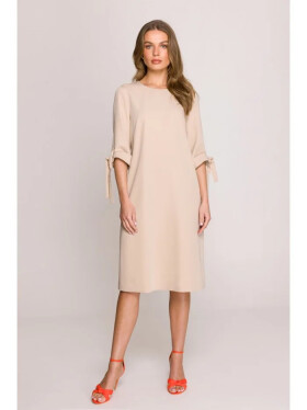 Dámské šaty S393 béžové - Stylove L