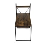 Stůl pracovní s regálem, MDF, dekor staré dřevo, černý kov