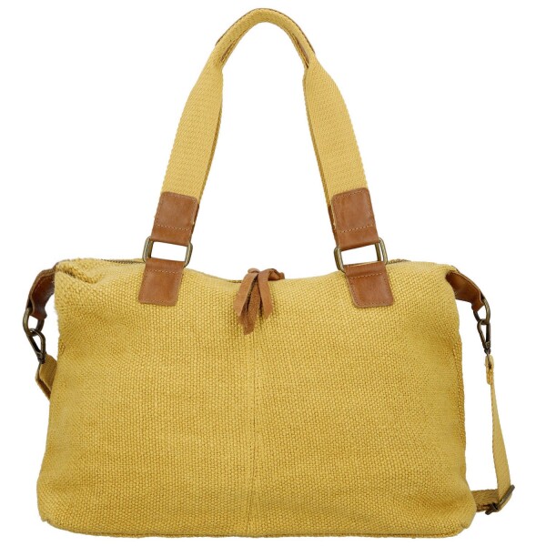 Stylová textilní kabelka na rameno Sofie, žlutá