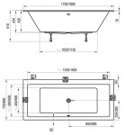 RAVAK - Formy 01 Slim Vana 170x75 cm, bílá C691300000