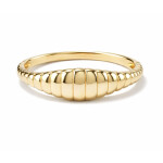 Croissant prsten Marcelle Gold – chirurgická ocel, Zlatá 52