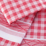 Bavlněné žakárové utěrky červené 50 x 70 cm 3 ks