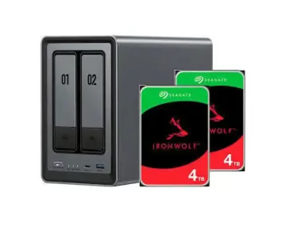 Ugreen NASync DXP2800 Seagate IronWolf HDD Bundle / 8TB / NAS / USB-A / USB-C / HDMI / RJ45 (UGRSEA1)