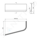 RAVAK - Chrome Čelní panel 1600x1050 mm, levý, bílá CZA5100A00