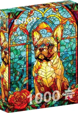 ENJOY Puzzle Vitráž s francouzským buldokem