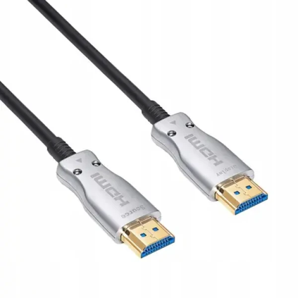 Akyga Optický kabel HDMI 2.1 (M) černý 10m / Optický kabel HDMI / AOC / 8K / 48Gbps (AK-HD-100L)