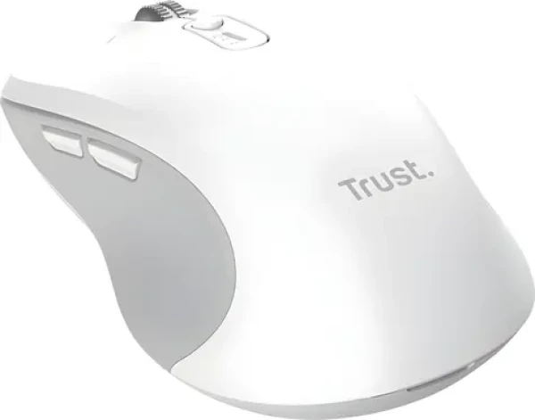 Trust Ferro Hyperwheel bílá / Myš / Bezdrátová USB + Bluetooth / 3200 DPI / 9 tlačítek (25674)