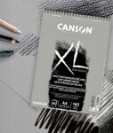 Canson Skicák XL Dry Mixed Media Sand Grain šedý A3 160 g, 40 listů