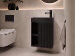 CERANO - Umyvadlová skříňka pro WC Sofia - černá matná + umyvadlo z litého mramoru Sofia - černá matná - 50x70x25 CER-278762