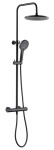Kielle - Nefia Sprchový set s termostatem, 24 cm, 3 proudy, matná černá 20627014E