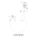 CERANO - Vanová nástěnná baterie Velea s příslušenstvím - chrom CER-605269