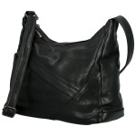 Trendy dámská koženková crossbody kabelka Riva, černá