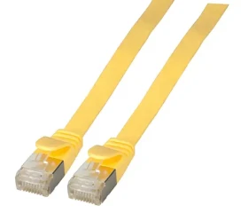 EFB Patch kabel plochý Cat6A U/FTP žlutá / Patch kabel / 1,5 m / RJ-45 / PVC (K5545GE.1,5)