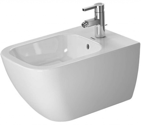 DURAVIT - Happy D.2 Závěsný bidet, 365x540 mm, otvor pro baterii, bílá 2258150000