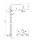 IDEAL STANDARD - Ceratherm T25N Sprchový set s termostatem, 26x26 cm, 2 proudy, chrom A8521AA