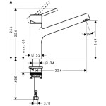 HANSGROHE - Talis M52 Páková dřezová baterie 170, vzhled nerezu 32851800