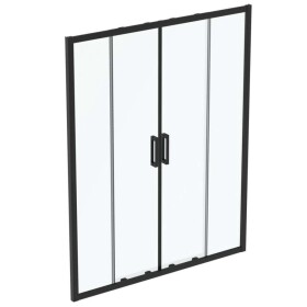IDEAL STANDARD - Connect 2 Posuvné sprchové dveře, čtyřdílné, 160 cm, černá/čiré sklo K9282V3