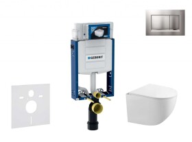 GEBERIT - Kombifix Set předstěnové instalace, klozetu Gaia a sedátka softclose, tlačítko Sigma30, chrom mat/chrom SANI15CA1120