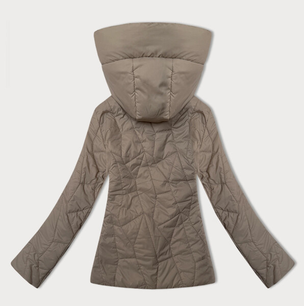 Tenká béžová dámská prošívaná bunda s kapucí J Style (16M9250-62) odstíny béžové L (40)