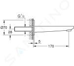 GROHE - Lineare Vanová vpusť, chrom 13383001