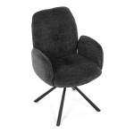 Jídelní židle, černá, hladká látka, DCH-D1330 BK2