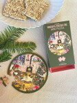 ViSSEVASSE Mini Puzzle Wonderful Christmas Time 31 dílků, zelená barva, papír