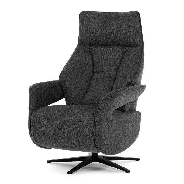 Relaxační křeslo, elektrické zabudované ovládání, šedá, látka, TV-B3973 GREY2