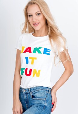Dámské tričko "Make it Fun" bílá,