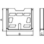 Fibox Mounting plate perforated (350x250x2mm-26x11mm) Galvanized steel,300x400x150/210 montážní deska s otvory ocel pozi