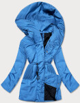 Světle modrá dámská bunda kapucí (HO-22) odcienie niebieskiego