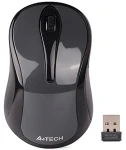 A4tech G3-280N šedá / Bezdrátová optická myš / 1200 DPI / 2.4 GHz / Silent Click / 3 tlačítka / Baterie 1x AA (G3-280NS GG)