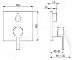 HANSA - Ronda Baterie pod omítku pro 2 spotřebiče, chrom 83849583