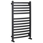 CERANO Koupelnový radiátor Paolo - boční připojení - 568W - černá matná - 850x550 mm