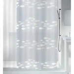 Spirella SARDAI sprchový závěs motiv rybiček čirý / 180 x 200 cm / PEVA